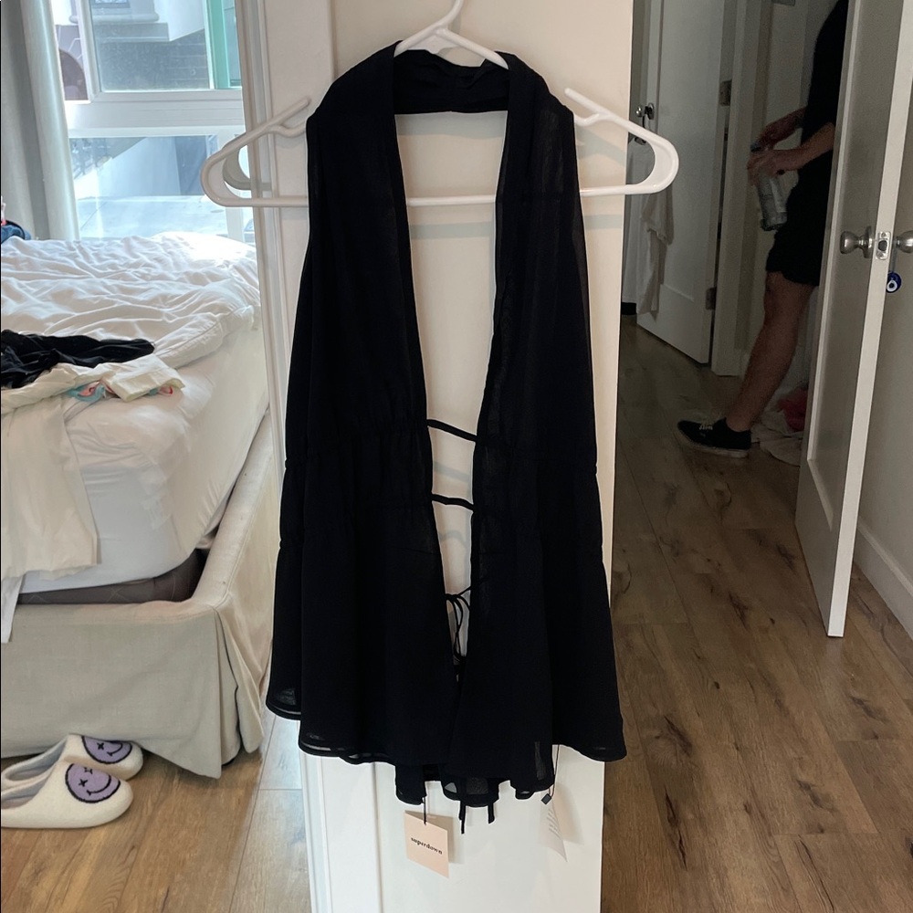 superdown Black Halter Top